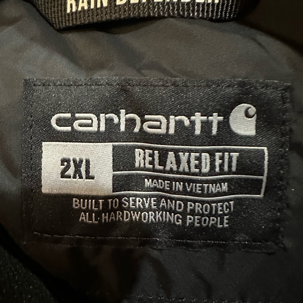 Carhartt Black Quilted Vest with Gold Logo - Picture 3 of 4